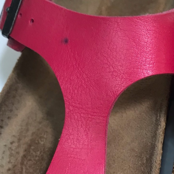 BIRKENSTOCK GIZEH Thong Pink Vegan Leather Sandals Slides Mules Cork Minimalist - Picture 13 of 13